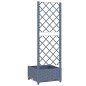 vidaXL Pflanzkübel mit Rankgitter Dunkelgrau 40x40x121,5 cm PP vidaXL Pflanzkübel mit Rankgitter Dunkelgrau 40x40x121,5 cm PP