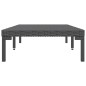 vidaXL Garten-Couchtisch Dunkelgrau Halbrundes Poly Rattan vidaXL Garten-Couchtisch Dunkelgrau Halbrundes Poly Rattan