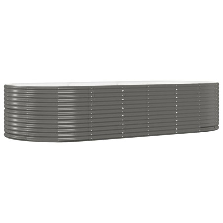 vidaXL Hochbeet Grau 291x140x68 cm Pulverbeschichteter Stahl