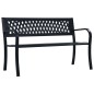 vidaXL Gartenbank Schwarz 120 cm Stahl vidaXL Gartenbank Schwarz 120 cm Stahl