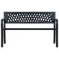 vidaXL Gartenbank Schwarz 120 cm Stahl vidaXL Gartenbank Schwarz 120 cm Stahl