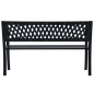 vidaXL Gartenbank Schwarz 120 cm Stahl vidaXL Gartenbank Schwarz 120 cm Stahl