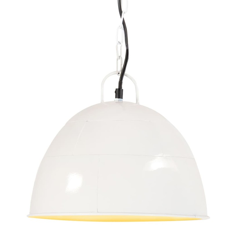 vidaXL Hängelampe Vintage Industriestil 25 W Weiß Rund 31 cm E27 vidaXL Hängelampe Vintage Industriestil 25 W Weiß Rund 31 cm E27