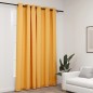 vidaXL Verdunkelungsvorhang mit Ösen Leinenoptik Gelb 290x245 cm vidaXL Verdunkelungsvorhang mit Ösen Leinenoptik Gelb 290x245 cm