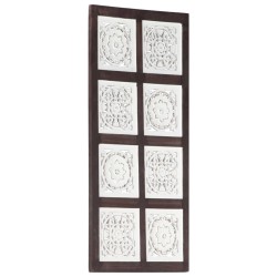 vidaXL Handgeschnitztes Wandpaneel MDF 40x80x1,5 cm Braun und Weiß