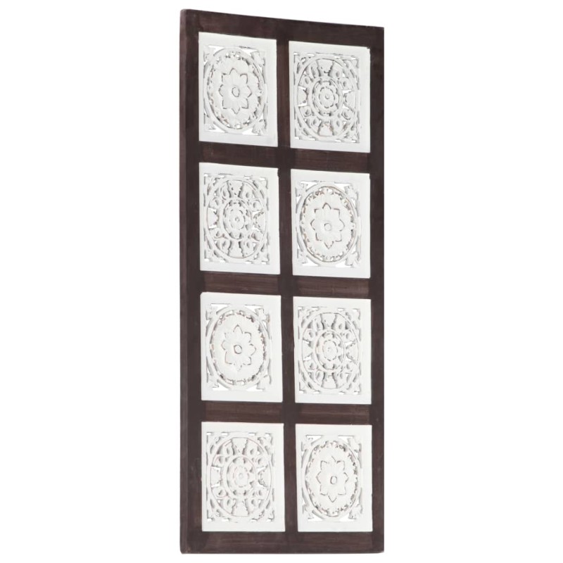 vidaXL Handgeschnitztes Wandpaneel MDF 40x80x1,5 cm Braun und Weiß vidaXL Handgeschnitztes Wandpaneel MDF 40x80x1,5 cm Braun und Weiß
