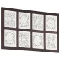vidaXL Handgeschnitztes Wandpaneel MDF 40x80x1,5 cm Braun und Weiß vidaXL Handgeschnitztes Wandpaneel MDF 40x80x1,5 cm Braun und Weiß