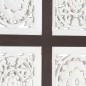 vidaXL Handgeschnitztes Wandpaneel MDF 40x80x1,5 cm Braun und Weiß vidaXL Handgeschnitztes Wandpaneel MDF 40x80x1,5 cm Braun und Weiß