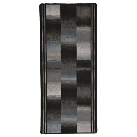 vidaXL Teppichläufer Gummirücken Schwarz 67x200 cm