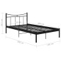 vidaXL Bettgestell Schwarz Metall 120x200 cm vidaXL Bettgestell Schwarz Metall 120x200 cm