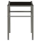 vidaXL Nachttische 2 Stk. Grau und Schwarz Metall und Glas vidaXL Nachttische 2 Stk. Grau und Schwarz Metall und Glas