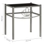 vidaXL Nachttische 2 Stk. Grau und Schwarz Metall und Glas vidaXL Nachttische 2 Stk. Grau und Schwarz Metall und Glas