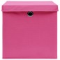 vidaXL Aufbewahrungsboxen mit Deckeln 4 Stk. 28x28x28 cm Rosa vidaXL Aufbewahrungsboxen mit Deckeln 4 Stk. 28x28x28 cm Rosa