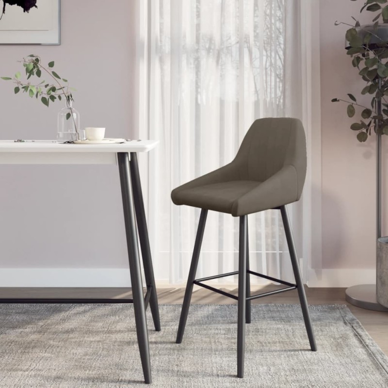 Barhocker Dunkelgrau Samt Barhocker Dunkelgrau Samt