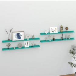 vidaXL Wandregale 4 Stk. Blau 115x9x3 cm