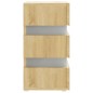 vidaXL LED-Nachttisch Sonoma-Eiche 45x35x67 cm Holzwerkstoff
