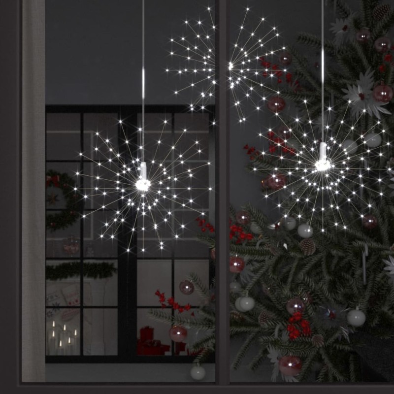 vidaXL Feuerwerk-Lichterketten 2 Stk. Kaltweiß 20 cm 280 LEDs vidaXL Feuerwerk-Lichterketten 2 Stk. Kaltweiß 20 cm 280 LEDs