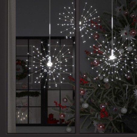 vidaXL Feuerwerk-Lichterketten 2 Stk. Kaltweiß 20 cm 280 LEDs
