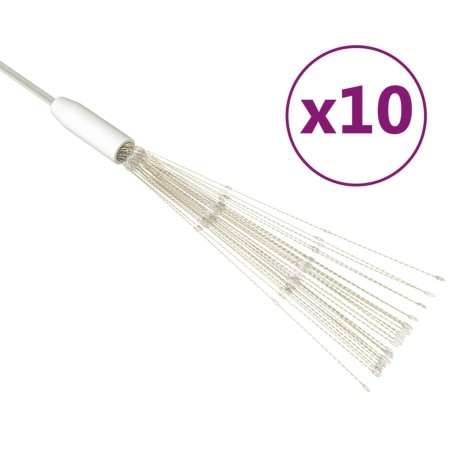 vidaXL Feuerwerk-Lichterketten 10 Stk. Kaltweiß 20 cm 140 LEDs