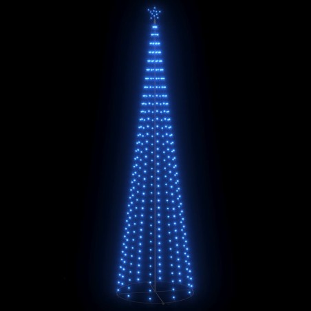 vidaXL LED-Weihnachtskegelbaum Blau 400 LEDs Dekoration 100x360 cm
