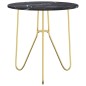 vidaXL Beistelltisch Golden und Schwarze Marmor-Optik 48 cm MDF Eisen vidaXL Beistelltisch Golden und Schwarze Marmor-Optik 48 cm MDF Eisen