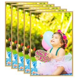 vidaXL Bilderrahmen Collage 5 Stk. für Wand Tisch Golden 28x35 cm MDF