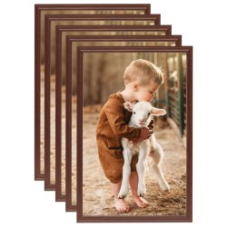 vidaXL Bilderrahmen Collage 5 Stk. für Tisch Braun 21x29,7 cm MDF