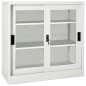 vidaXL Schrank mit Schiebetür Hellgrau 90x40x90 cm Stahl vidaXL Schrank mit Schiebetür Hellgrau 90x40x90 cm Stahl