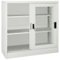 vidaXL Schrank mit Schiebetür Hellgrau 90x40x90 cm Stahl vidaXL Schrank mit Schiebetür Hellgrau 90x40x90 cm Stahl