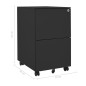 vidaXL Aktenschrank mit Rollen Anthrazit 39x45x67 cm Stahl vidaXL Aktenschrank mit Rollen Anthrazit 39x45x67 cm Stahl