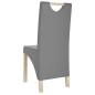 vidaXL Esszimmerstühle 2 Stk. Grau Kunstleder vidaXL Esszimmerstühle 2 Stk. Grau Kunstleder