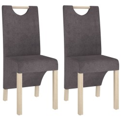 vidaXL Esszimmerstühle 2 Stk. Taupe Stoff