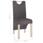 vidaXL Esszimmerstühle 2 Stk. Taupe Stoff vidaXL Esszimmerstühle 2 Stk. Taupe Stoff