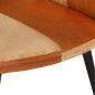 Sessel mit Hocker Braun Echtleder und Canvas Sessel mit Hocker Braun Echtleder und Canvas