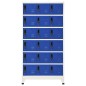 vidaXL Schließfachschrank Grau und Blau 90x40x180 cm Stahl vidaXL Schließfachschrank Grau und Blau 90x40x180 cm Stahl