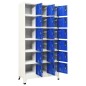 vidaXL Schließfachschrank Grau und Blau 90x40x180 cm Stahl vidaXL Schließfachschrank Grau und Blau 90x40x180 cm Stahl