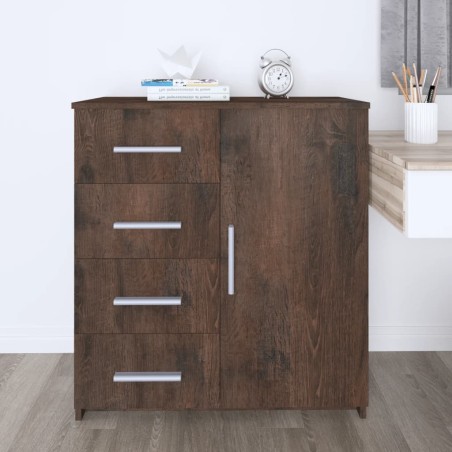 vidaXL Sideboard Räuchereiche 79x35x88 cm Holzwerkstoff