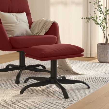 vidaXL Fußhocker Weinrot 60x60x36 cm Stoff