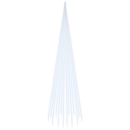 vidaXL LED-Weihnachtsbaum für Fahnenmast Kaltweiß 1134 LEDs 800 cm