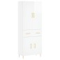 Highboard Hochglanz-Weiß 69,5x34x180 cm Holzwerkstoff Highboard Hochglanz-Weiß 69,5x34x180 cm Holzwerkstoff