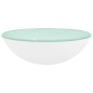 vidaXL Waschbecken Hartglas 42x14 cm Weiß vidaXL Waschbecken Hartglas 42x14 cm Weiß