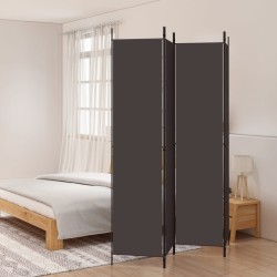  vidaXL 4-tlg. Paravent Braun 200x220 cm Stoff