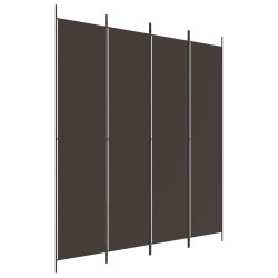  vidaXL 4-tlg. Paravent Braun 200x220 cm Stoff
