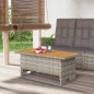vidaXL Gartentisch Grau 100x50x43/63 cm Akazienholz & Poly Rattan vidaXL Gartentisch Grau 100x50x43/63 cm Akazienholz & Poly Rattan