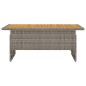 vidaXL Gartentisch Grau 100x50x43/63 cm Akazienholz & Poly Rattan vidaXL Gartentisch Grau 100x50x43/63 cm Akazienholz & Poly Rattan