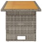 vidaXL Gartentisch Grau 100x50x43/63 cm Akazienholz & Poly Rattan vidaXL Gartentisch Grau 100x50x43/63 cm Akazienholz & Poly Rattan