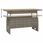 vidaXL Gartentisch Grau 100x50x43/63 cm Akazienholz & Poly Rattan vidaXL Gartentisch Grau 100x50x43/63 cm Akazienholz & Poly Rattan