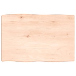 vidaXL Tischplatte 60x40x2 cm Massivholz Eiche Unbehandelt Baumkante