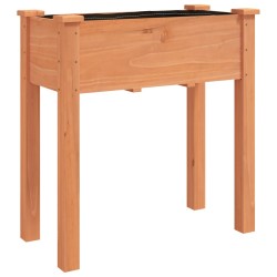 vidaXL Pflanzkübel mit Einsatz Braun 71x37x76 cm Massivholz Tanne