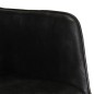 Schaukelstuhl mit Hocker Schwarz Echtleder Schaukelstuhl mit Hocker Schwarz Echtleder